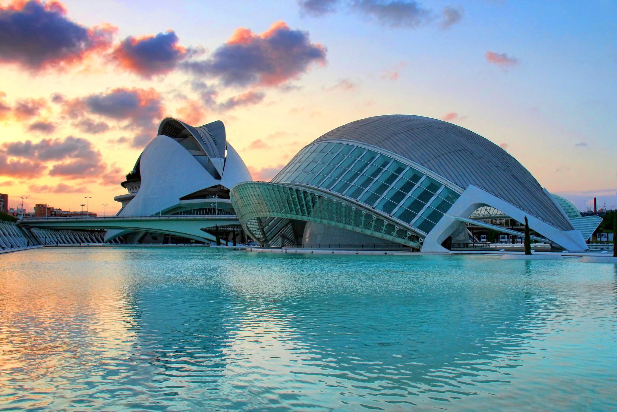 Sunset in the City of Arts and Sciences, Valencia, Spain by palsson via Flickr (CC BY) Sunset in the City of Arts and Sciences, Valencia, Spain by palsson via Flickr (CC BY)
